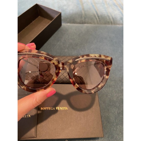 BOTTEGA VENETA Core Avana Rithenium Orange Women's Sunglasses BV0030S